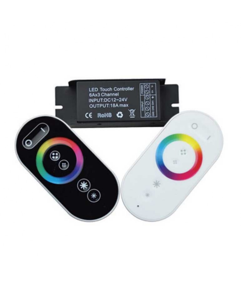 Controlador Rgb Con Mando Rf T Ctil Tiras Led V