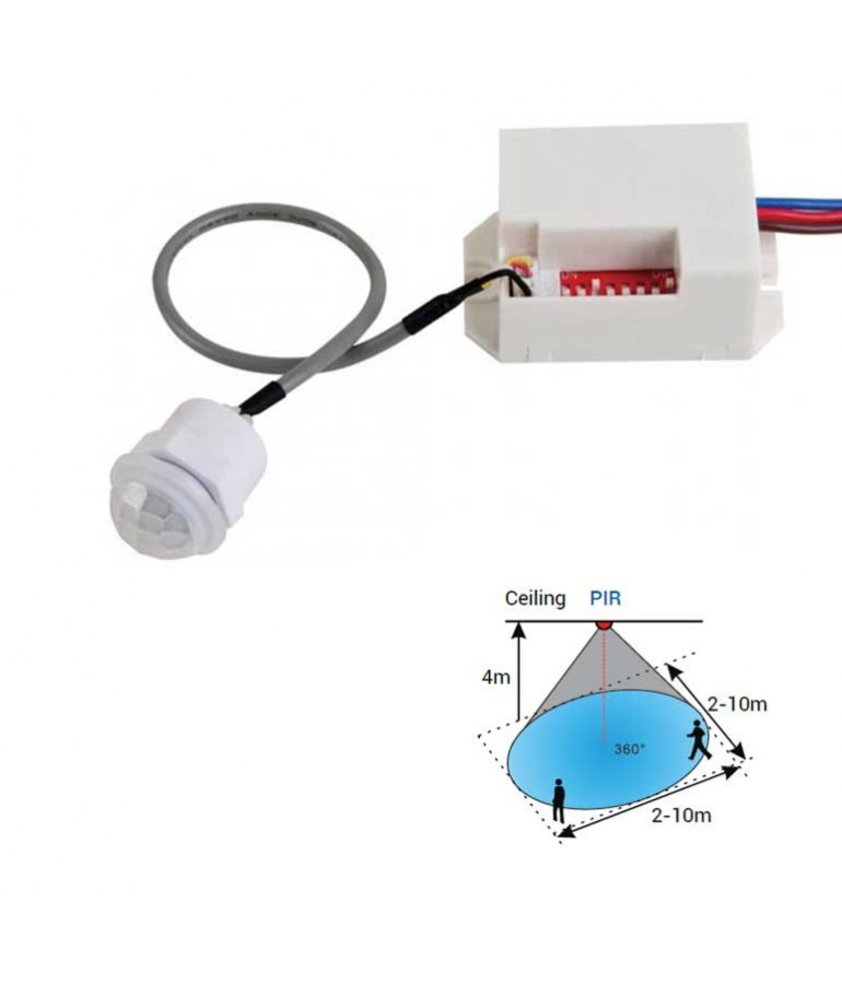 Detector de Movimiento Presencia Empotrable Mini Sensor pequeno Detector de  Movimiento-Presencia Empotrable (Mini) Sensor PIR 60.259-1401339 para Luz  (Iluminacion) [GSC1401339/SensorPIR-60.259] - €6.88 : Serviluz,  iluminación, electricidad y electrónica.
