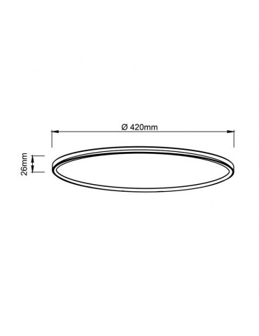 Aplique Led Redondo 24W Negro RGB CCT Mando - 9