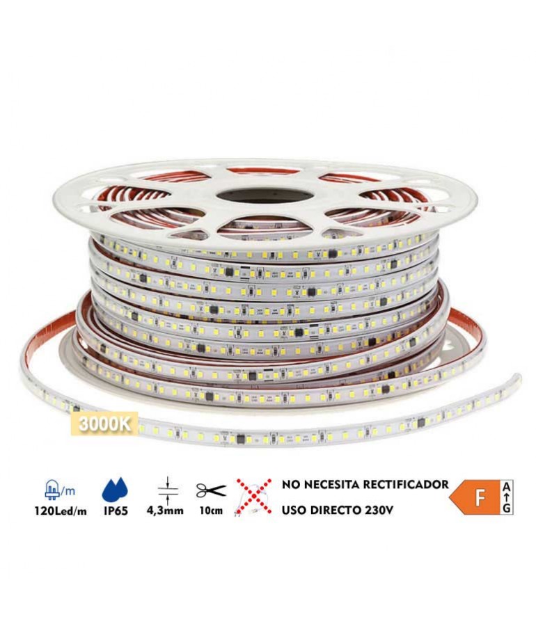 Tira de 300 luces LEDs a pilas - Cableado blanco - Apto para