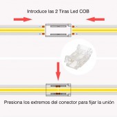 Conector HIPPO Tira Led COB 8mm 12-24V - 2