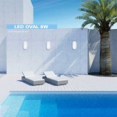 APLIQUE LED OVALADO EXTERIOR 12W IP65 - 2