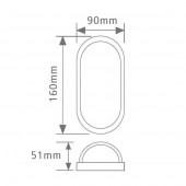 APLIQUE LED OVALADO EXTERIOR 12W IP65 - 3