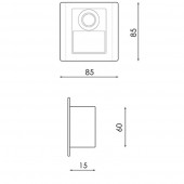 Baliza Led pared con sensor - 5