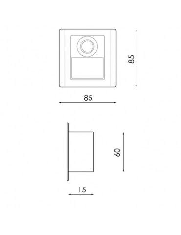 Baliza Led pared con sensor - 5