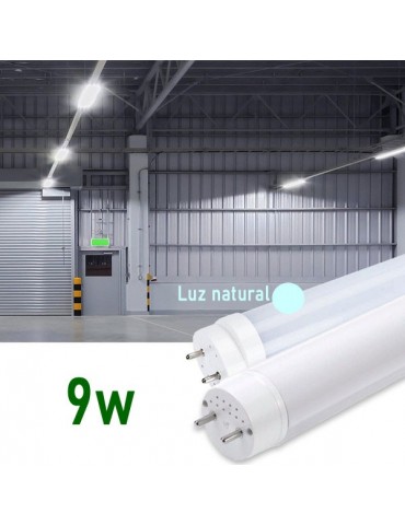 TUBO LED 9W 60cm Luz Natural Cristal 360°4200K