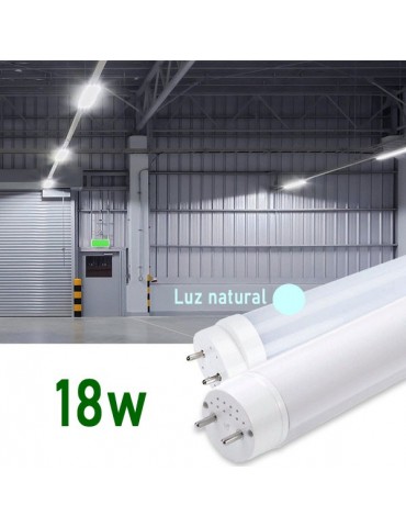 TUBO LED 18W 120cm Luz Natural Cristal 360° 4200ºK