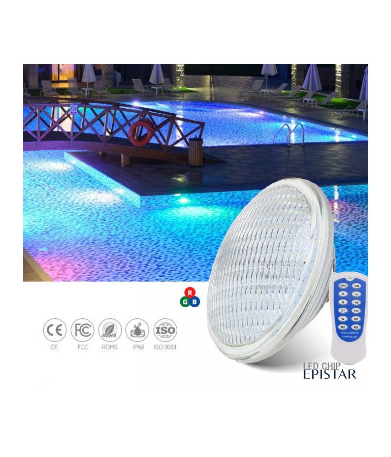 Comprar bombilla LED PAR56 RGB para piscinas 28W IP68 - Barcelona LED