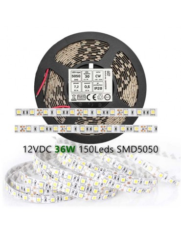 Tira LED 12V 5050 IP20 con 60 Leds x metro IP20 digital pixel RGB