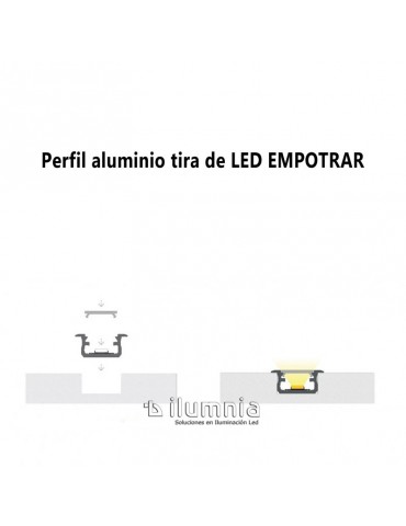 PERFIL ALUMINIO EMPOTRAR SLIM Z TIRA DE LED