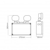 LUZ LED EMERGENCIA DOBLE FOCO PARED TWINSPOT 450lm - 3