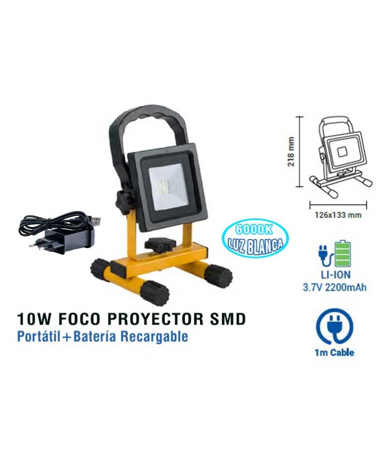 Foco Proyector LED COB 10W con Sensor de Movimiento